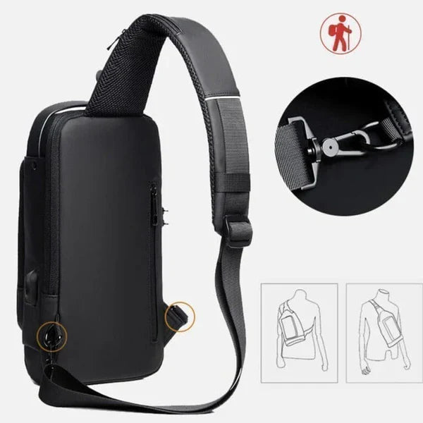 Sac à Poitrine Antivol avec USB