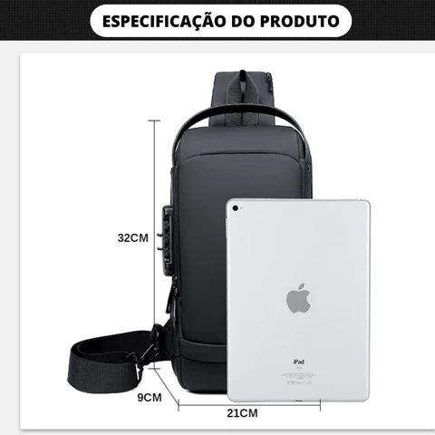 Sac à Poitrine Antivol avec USB